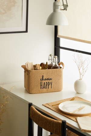 Jute Cabinet Laundry Children's Room Toy Organizer Folding Storage Basket Organizer 30x21x18 - Ocean Home Textile
