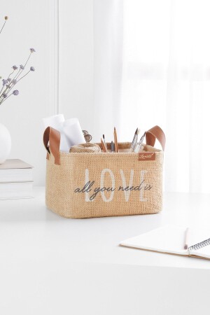 Jute-Schrank, Wäsche, Kinderzimmer, Spielzeug-Organizer, faltbarer Aufbewahrungskorb, Organizer, 24 x 17 x 14 cm - Ocean Home Textile