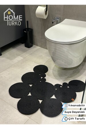 Jute, Straw, Doormat, Bathroom Mat, Toilet Seat Mat, Toilet Seat Mat, Double Sided HT-MOP-U1 - HomeTurko