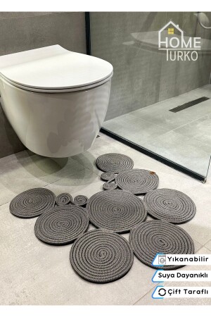 Jute, Straw, Doormat, Bathroom Mat, Toilet Seat Mat, Toilet Seat Mat, Double Sided HT-MOP-U1 - HomeTurko