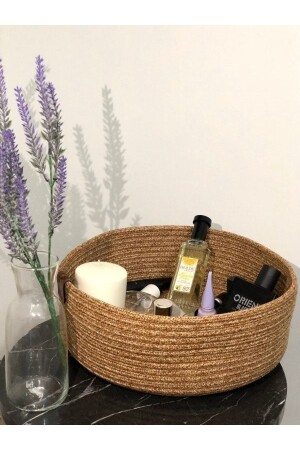 Jute Wicker Basket - Hand Woven - Multi-Purpose Basket - Bathroom and Kitchen Organizer - Bevez Home