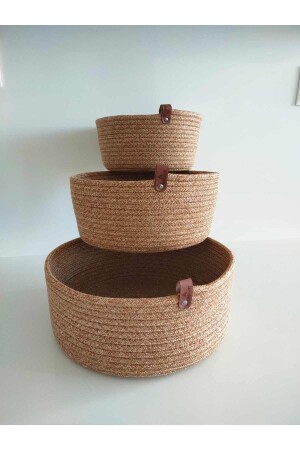Jute Wicker Basket - Hand Woven - Multi-Purpose Basket - Bathroom and Kitchen Organizer - Bevez Home