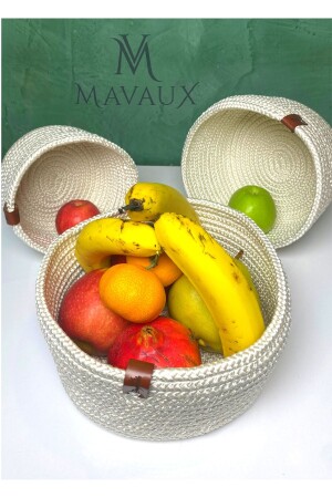 Jute Wicker Basket Set, Hand Woven, Multi-Purpose Basket, Bathroom and Kitchen Organizer spt03 - MaVaux