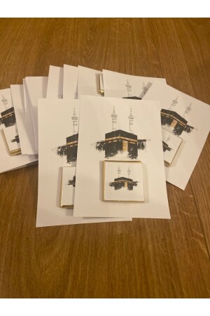 Kaaba Visual Card Chocolate 25 Ramadan gift chocolates - İdalin Concept