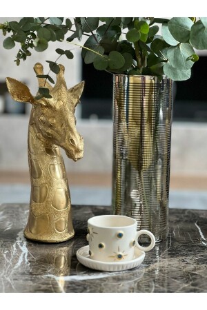 Kabartma Altın Nazar Boncuklu Fincan BDHKXY57 - MeGgDecor