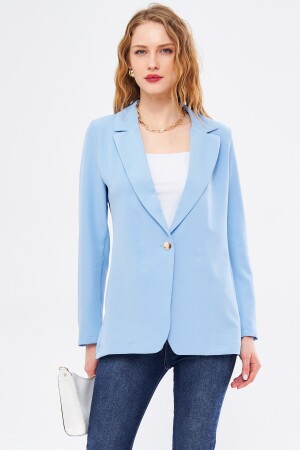 Kadın Bebe Mavi Tek Düğmeli Blazer Ceket ARM-20K001020 - Armonika