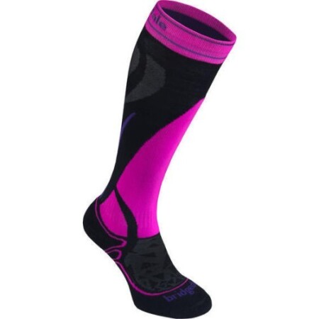 Kadın çorapları Bridgedale Ski Midweight, siyah/mor - 077 - Bridgedale