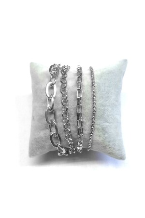 Kadın Gümüş Kombin Bileklik Set 4 Lü - X-Lady Accessories