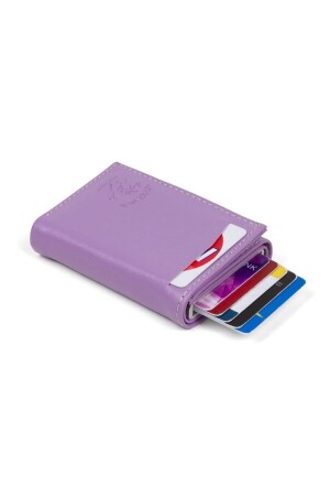 MNZ-النساء ليلك الأسود ضد السرقة Rfid محمية الفيجان الجلد محفظة ورقاقة حامل nwp5470sunmek - Newish