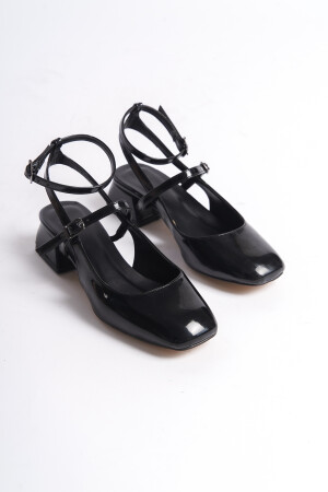 Kadın Mary Jane Siyah Rugan - Dearshoes