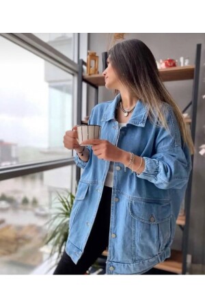 Kadın Oversize Kot Ceket 06 - Qeysa