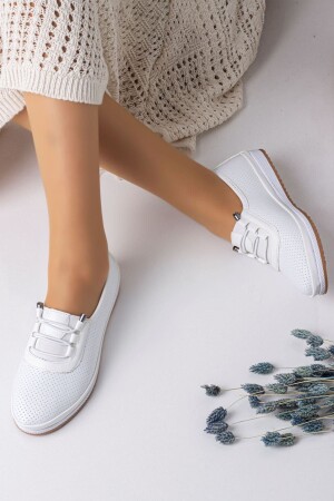 Kadın Rahat Ortopedik Günlük Ayakkabı-beyaz - Lal Shoes & Bags