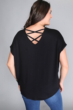Kadın Sırt Çapraz Kısa Kol Bluz M9145 - Moda Cazibe
