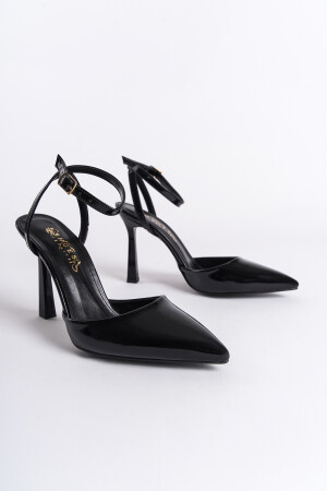 Kadın Siyah Bantlı Topuklu Ayakkabı - Entella Store