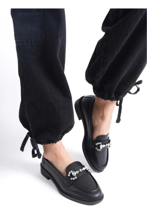 Kadın TAŞLI Laofer SİYAH Günlük Ayakkabı - Cimilishoes