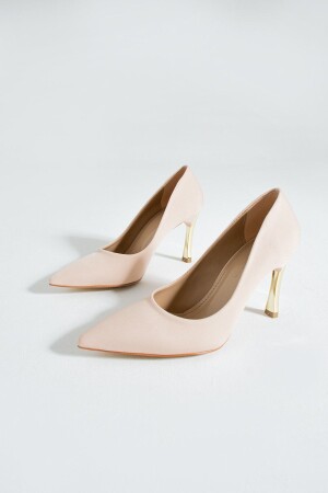 Kadın Topuklu Ayakkabı - Yüksek Topuklu Stiletto Rahat Şık Ve Ince Iş Ayakkabısı Bej Renk 9 Cm - Güllü Shoes