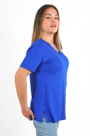 Kadın V Yaka Büyük Beden T-shirt Cty-cnd-01 - Citycenterfashion