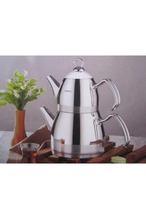 Kahraman Kah 1038-p Roma Mega Size Teapot Set Platinum ROMAORTA - Kahramanlar
