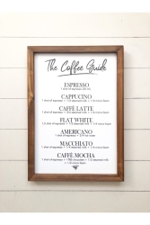 Kahve Köşesi The Coffee Guide Ahşap Çerçeve-ceviz EN-031 - Puu Design
