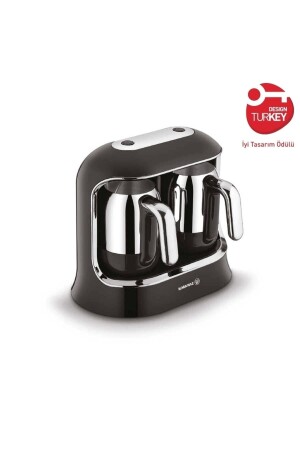 Automatische Kaffeemaschine Kahvekolik Twin Schwarz/Chrom - Korkmaz