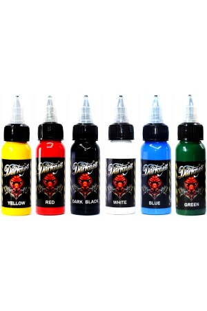 Kalıcı Dövme Boyası Seti Profesyonel Dövme Boyası 6 Renk 30 Ml 522565 - DARKNESS