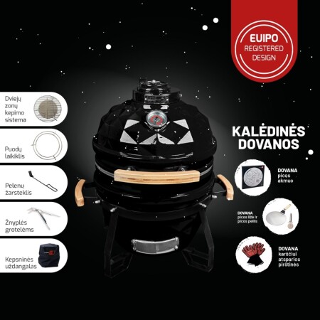 KamadoClub Junior barbecue, black - KamadoClub