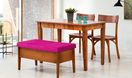 Kamel Dining Table Set - Walnut - Cadde Yıldız