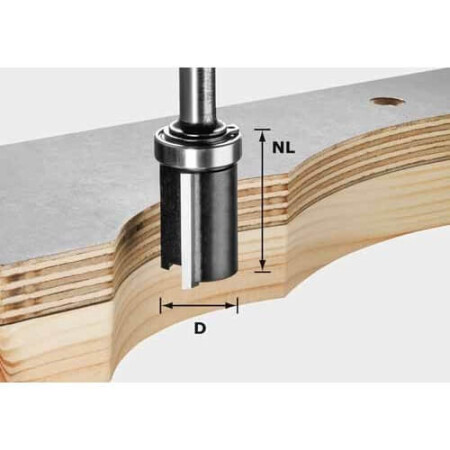 Kantenfräse FESTOOL HW S8 D19/NL25 Schaft 8 mm - FESTOOL
