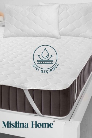 Kapitone Microfiber Köşe Lastikli Ped Sıvı Su Geçirmez Yatak Koruyucu Alezi - Mislina Home
