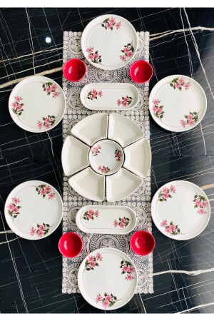 Kar Çiçeki 19-teiliges Frühstücksset für 6 Personen karçiçek6-19 - VENÜS HOME DECORATION