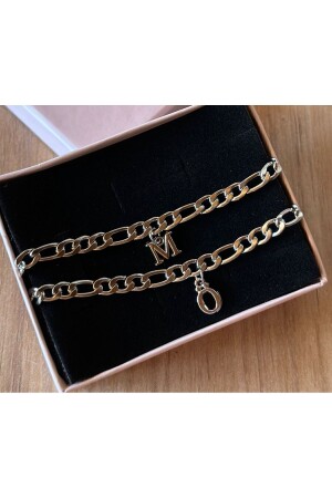 Karamaz Steel 2-letter bracelet lover - couple - friend - bracelet - Hediyedukkani