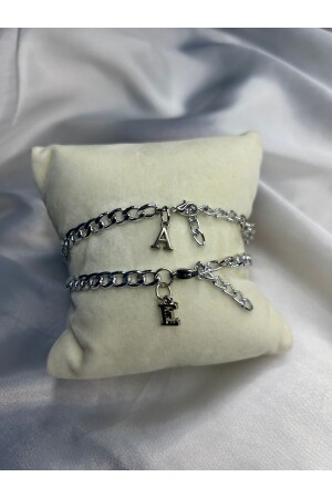 Karamaz Steel 2-Piece Letter Bracelet Lover/Couple/Friend Bracelet Letter Detail Bracelet (2 Pieces) - Tgbbutik