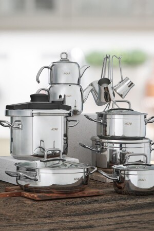 Karat Neptün 18 Parça Çelik Çeyiz Seti - Silver 017160-1 - ACAR
