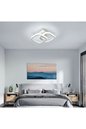 Kare Hol-antre-yatak Odası-çocuk Odası Için Beyaz Kasa Beyaz Işık Modern Led Avize - Home