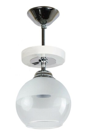 Karel Modern Chrome Color Glass Living Room - Kitchen - Bedroom Single Chandelier TYC00394590034 - Biotronik