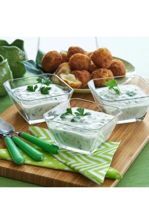 Karen 6-teiliges Schüssel-Set – quadratisches Glasschüssel-Set lvkrn260 - Lav