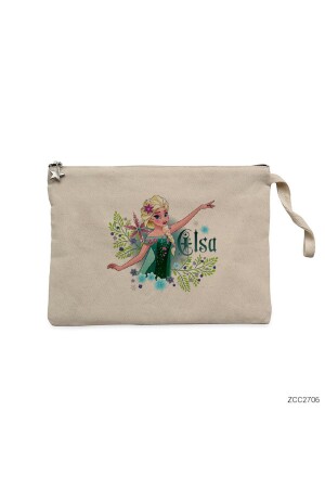 Gefrorene Elsa Cremefarbene, gefütterte Geldbörse/Handtasche mit Clutch - Z Zepplin