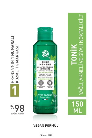 Karma Ve Yağlı Ciltler Için Pure Menthe Gözenek Sıkılaştırıcı Glikolik Asit-prebiyotik Pudralı Tonik 97022 - Yves Rocher