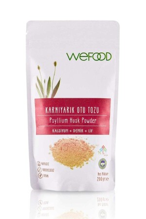 Karnıyarık Otu (Psyllium) Tozu 200 gr - Wefood