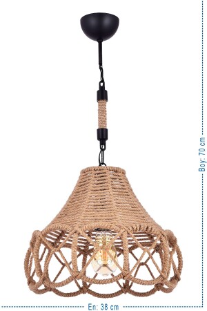 Kartaca Woven Rope Chandelier (black) ÖZP. 0590 - özpolataydınlatma