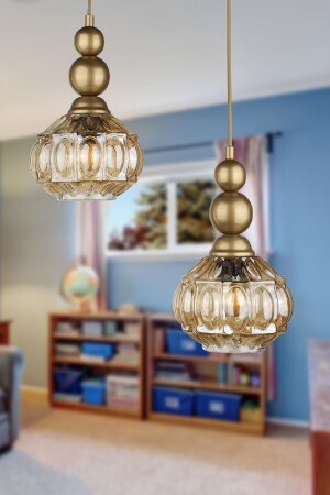 Katana 2. li Chandelier Antiqued Honey Glass BEG1274BEG02 - Begüsa