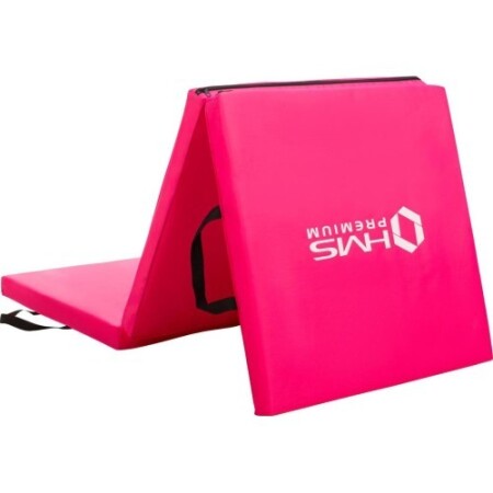 Katlanabilir jimnastik minderi MGS02 1800 x 600 mm, pembe, HMS Premium - HMS Premium