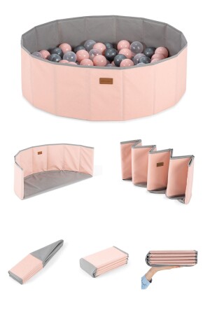 Katlanır Aktivite Ve Top Havuzu, 150 Toplu - Pembe 8682431622987 - Wellgro