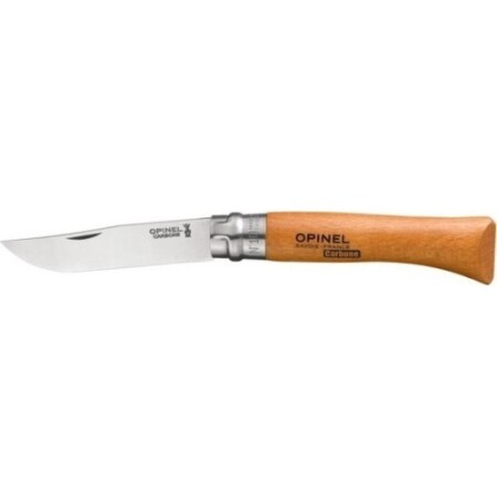 Katlanır bıçak Opinel 10, karbon çelik, kayın ağacı - Opinel