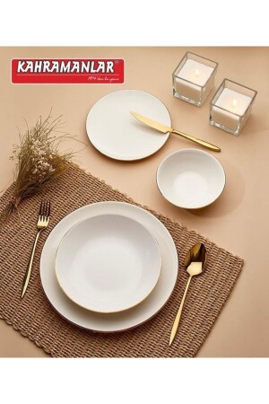Katre 55 Piece Dinner Set for 12 Persons Plain KATRE55SADE - Kahramanlar