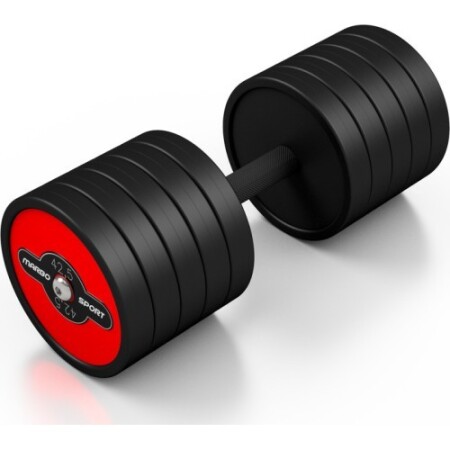 Kauçuk kaplı dambıl Marbo Sport, kırmızı, 42,5 kg - Marbo Sport