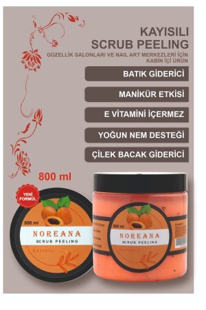 Kayısılı Scrub Peeling 800ml Batık Giderici & Yoğun Nem Desteği - Noreana