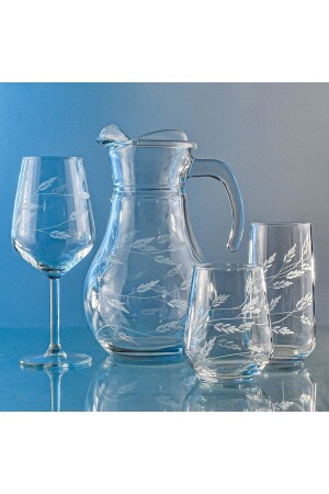 Kazaan 37 Piece 12 Person Glass Dowry Set with Exile Pattern P519S2519 - DECOCIA