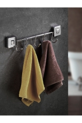 Kein Bohren, selbstklebend, 5 Haken, für Küche, Badezimmer, Handtuch, Bademantel, Chrom, Y-605, PRA-5673426-0232 - Sas Haus