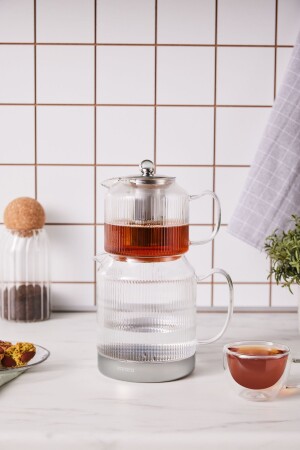 Kelly Borosilicate Glass Midi Teapot with Induction Base - Karaca